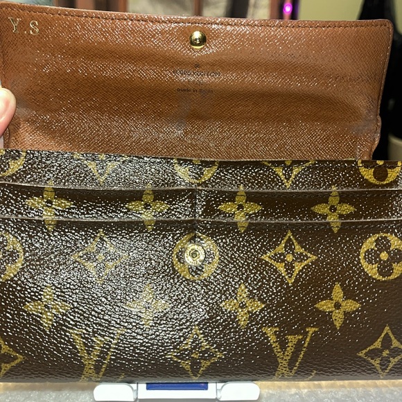 #824| LouisVuitton Monogram wallet+ chain, some loose stitching, well maintained - Picture 2 of 16